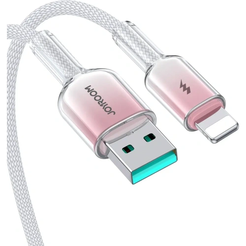 Kabel Joyroom S-A42 Crystal-Clear Series 3A USB-A / Lightning 1.2m biały