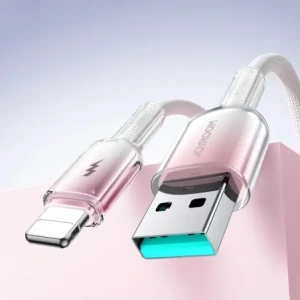 Wholesale Joyroom S-A42 Crystal-Clear Series 3A USB-A / Lightning cable 1.2m white - JYR1132 - {ean13} - Hurt