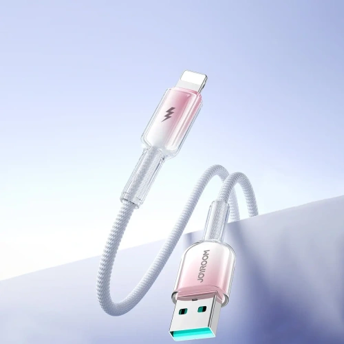 Kabel Joyroom S-A42 Crystal-Clear Series 3A USB-A / Lightning 1.2m biały