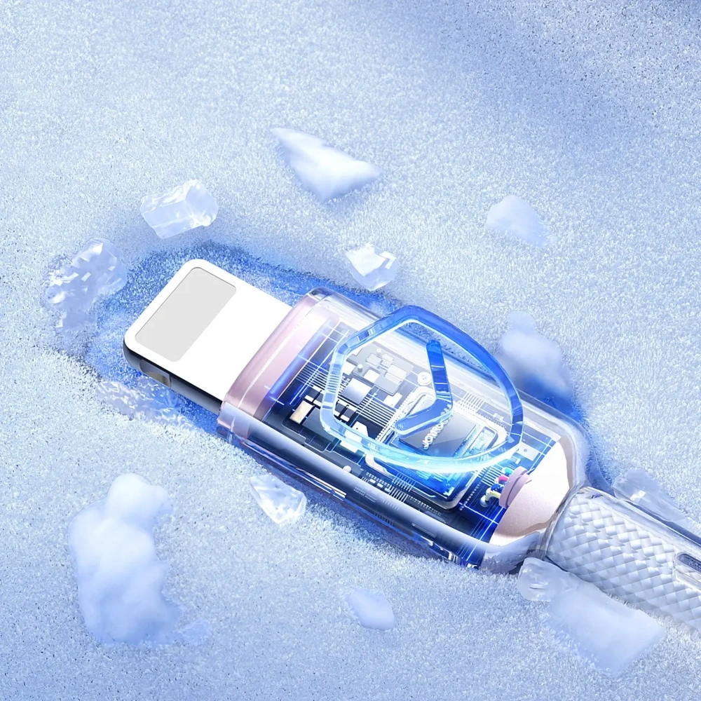 Hurtownia GSM - Joyroom S-A42 Crystal-Clear sorozat 3A USB-A / Lightning kábel 1.2m fehér - JYR1132 - {ean13} - Hurt