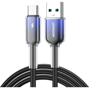 Wholesale Joyroom S-A42 Crystal-Clear Series 3A USB-A / USB-C cable 1.2m black - JYR1133 - {ean13} - Hurt