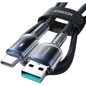 Wholesale Joyroom S-A42 Crystal-Clear Series 3A USB-A / USB-C cable 1.2m black - JYR1133 - {ean13} - Hurt