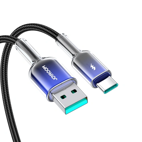 Kabel Joyroom S-A42 Crystal-Clear Series 3A USB-A / USB-C 1.2m czarny