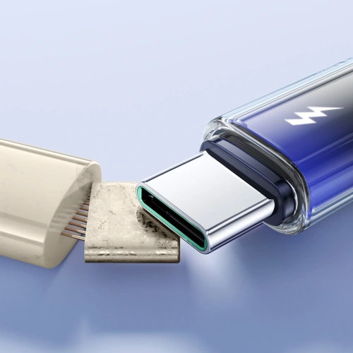 Kabel Joyroom S-A42 Crystal-Clear Series 3A USB-A / USB-C 1.2m czarny