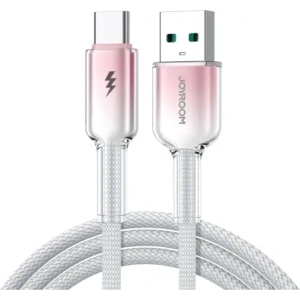Wholesale Joyroom S-A42 Crystal-Clear Series 3A USB-A / USB-C cable 1.2m white - JYR1134 - {ean13} - Hurt