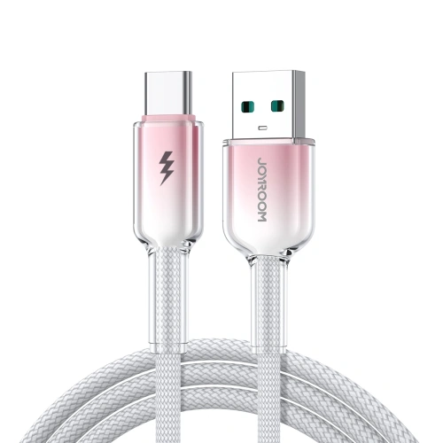 Kabel Joyroom S-A42 Crystal-Clear Series 3A USB-A / USB-C 1.2m biały