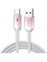 Joyroom S-A42 Seria Crystal-Clear cablu 3A USB-A / USB-C 1.2m alb