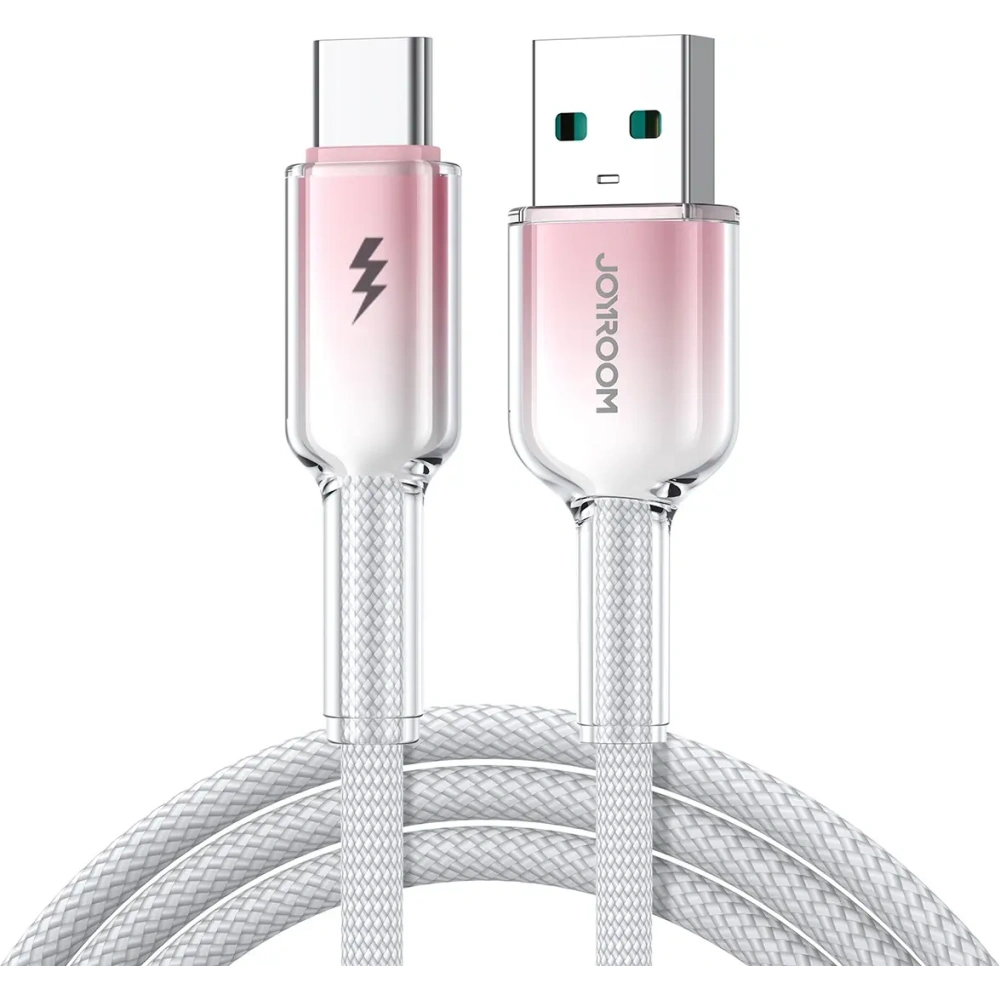 Hurtownia GSM - Joyroom S-A42 Crystal-Clear sorozat 3A USB-A / USB-C kábel 1.2m fehér - JYR1134 - {ean13} - Hurt