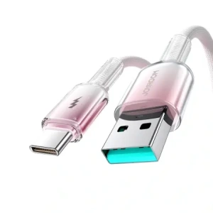 Wholesale Joyroom S-A42 Crystal-Clear Series 3A USB-A / USB-C cable 1.2m white - JYR1134 - {ean13} - Hurt