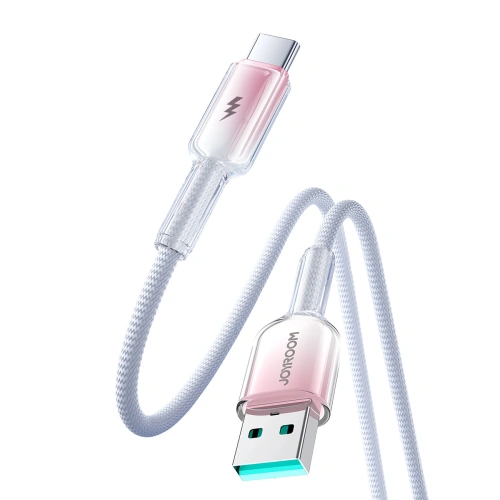 Kabel Joyroom S-A42 Crystal-Clear Series 3A USB-A / USB-C 1.2m biały