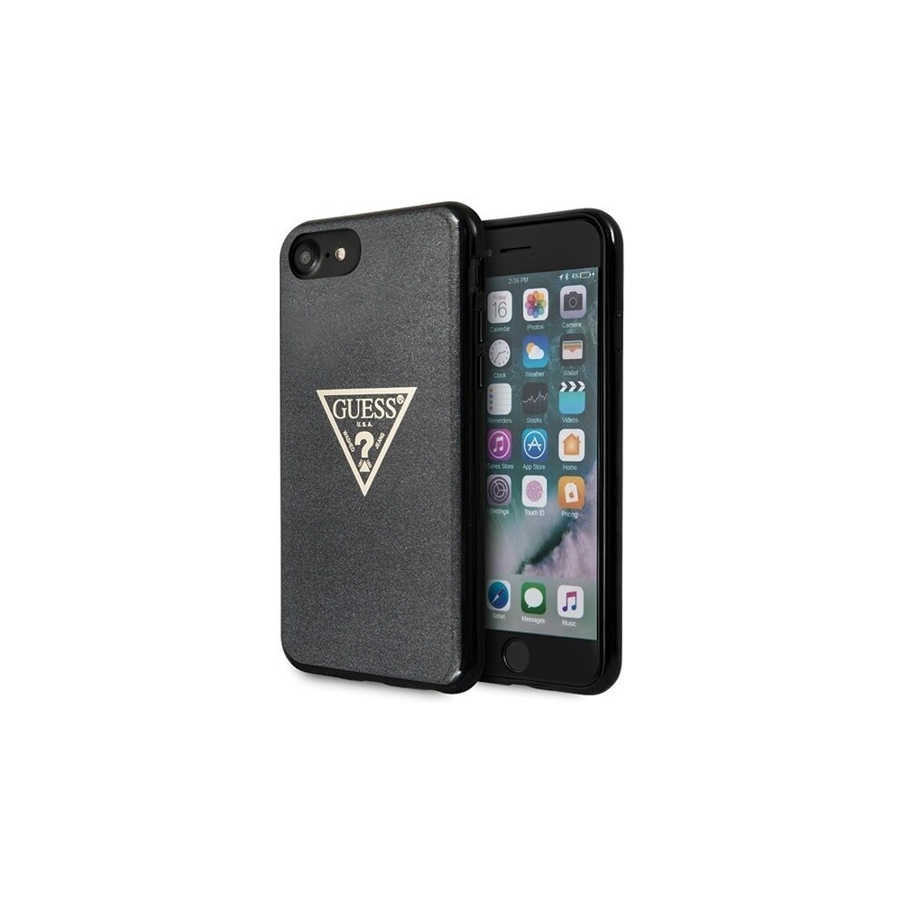 Etui Guess GUHCI8SGTLBK Apple iPhone SE 2022/SE 2020/8/7 czarny/black hard case Glitter Triangle