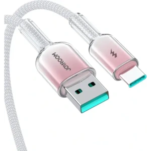 Wholesale Joyroom S-A42 Crystal-Clear Series 3A USB-A / USB-C cable 1.2m white - JYR1134 - {ean13} - Hurt