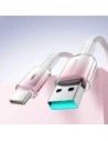 Hurtownia GSM - Joyroom S-A42 Crystal-Clear sorozat 3A USB-A / USB-C kábel 1.2m fehér - JYR1134 - {ean13} - Hurt