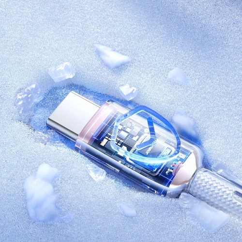 Kabel Joyroom S-A42 Crystal-Clear Series 3A USB-A / USB-C 1.2m biały