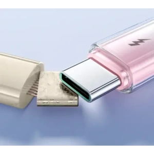 Wholesale Joyroom S-A42 Crystal-Clear Series 3A USB-A / USB-C cable 1.2m white - JYR1134 - {ean13} - Hurt