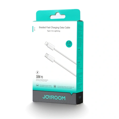 Kabel Joyroom S-A45 Ben Series 30W USB-C / Lightning w oplocie 1m biały