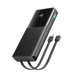 Wholesale Joyroom powerbank JR-PBF19 22.5W 10000mAh + built-in USB-C, Lightning cables black - JYR1136 - {ean13} - Hurt