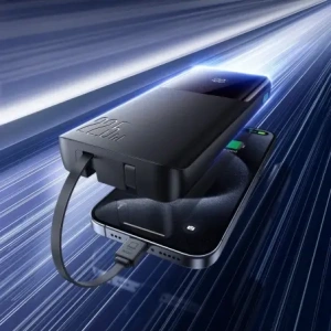 Powerbanka Joyroom JR-PBF19 22.5W 10000mAh + vestavěné kabely USB-C, Lightning černá