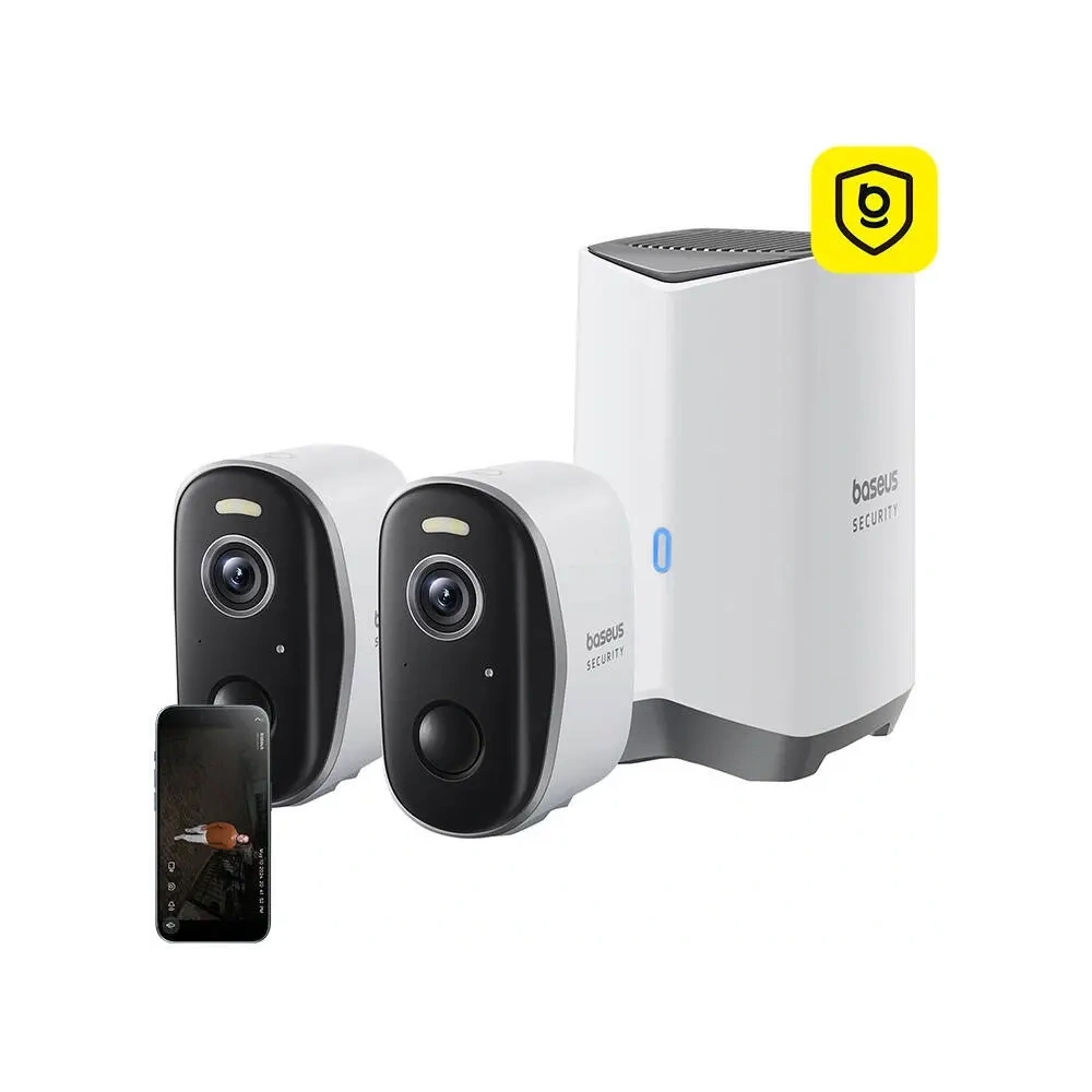 Wholesale Baseus N1 2K Outdoor camera set of 2 (White) - BSU8895 - {ean13} - Hurt