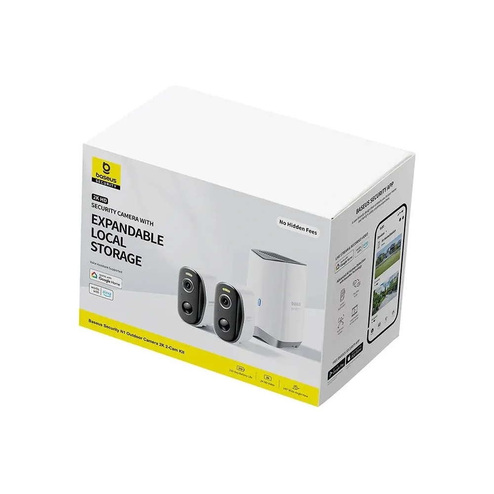 Wholesale Baseus N1 2K Outdoor camera set of 2 (White) - BSU8895 - {ean13} - Hurt