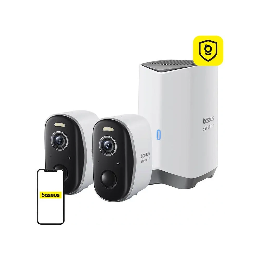 Wholesale Baseus N1 Plus 2K Outdoor camera set of 2 (White) - BSU8896 - {ean13} - Hurt