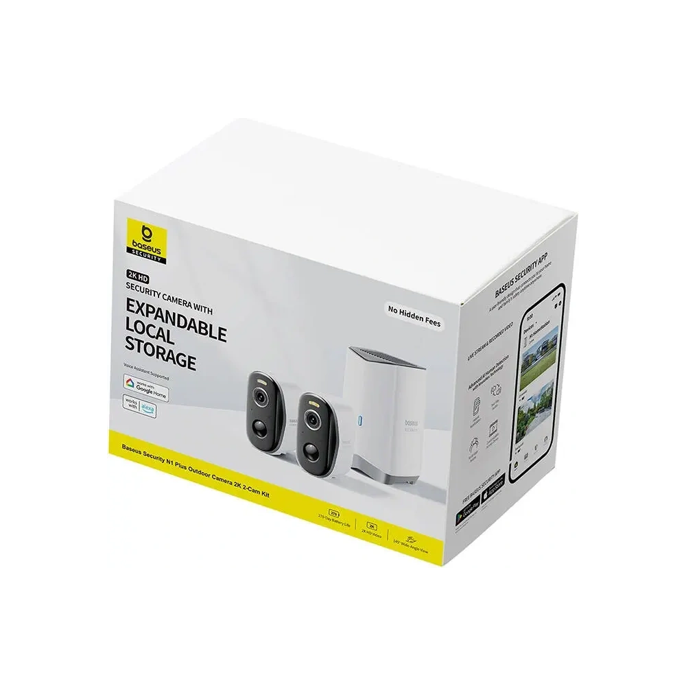 Wholesale Baseus N1 Plus 2K Outdoor camera set of 2 (White) - BSU8896 - {ean13} - Hurt