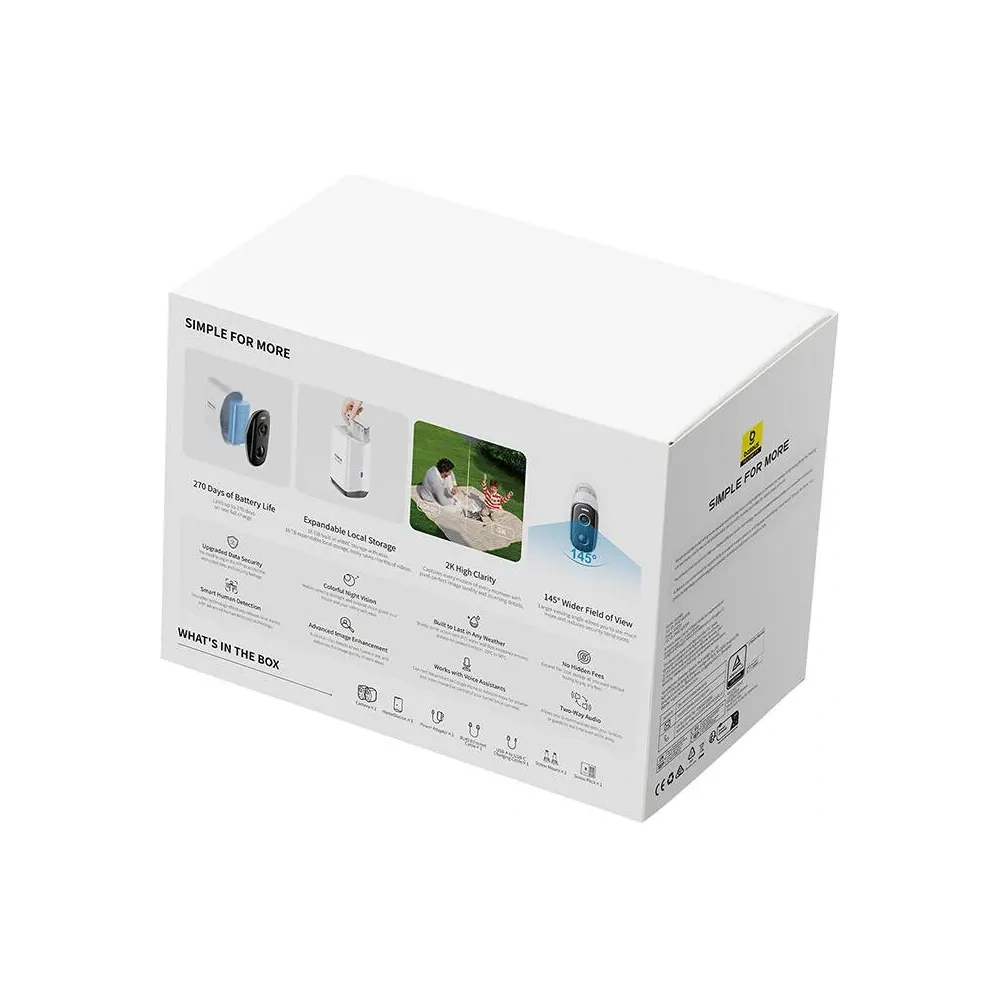 Wholesale Baseus N1 Plus 2K Outdoor camera set of 2 (White) - BSU8896 - {ean13} - Hurt