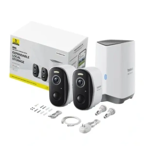Hurtownia GSM - Baseus Set de 2 camere exterioare N1 Plus 2K (Alb) - BSU8896 - {ean13} - Hurt