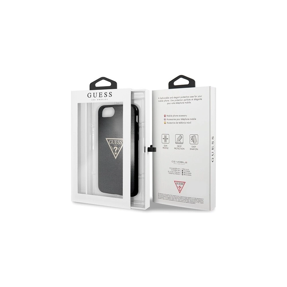 Etui Guess GUHCI8SGTLBK Apple iPhone SE 2022/SE 2020/8/7 czarny/black hard case Glitter Triangle