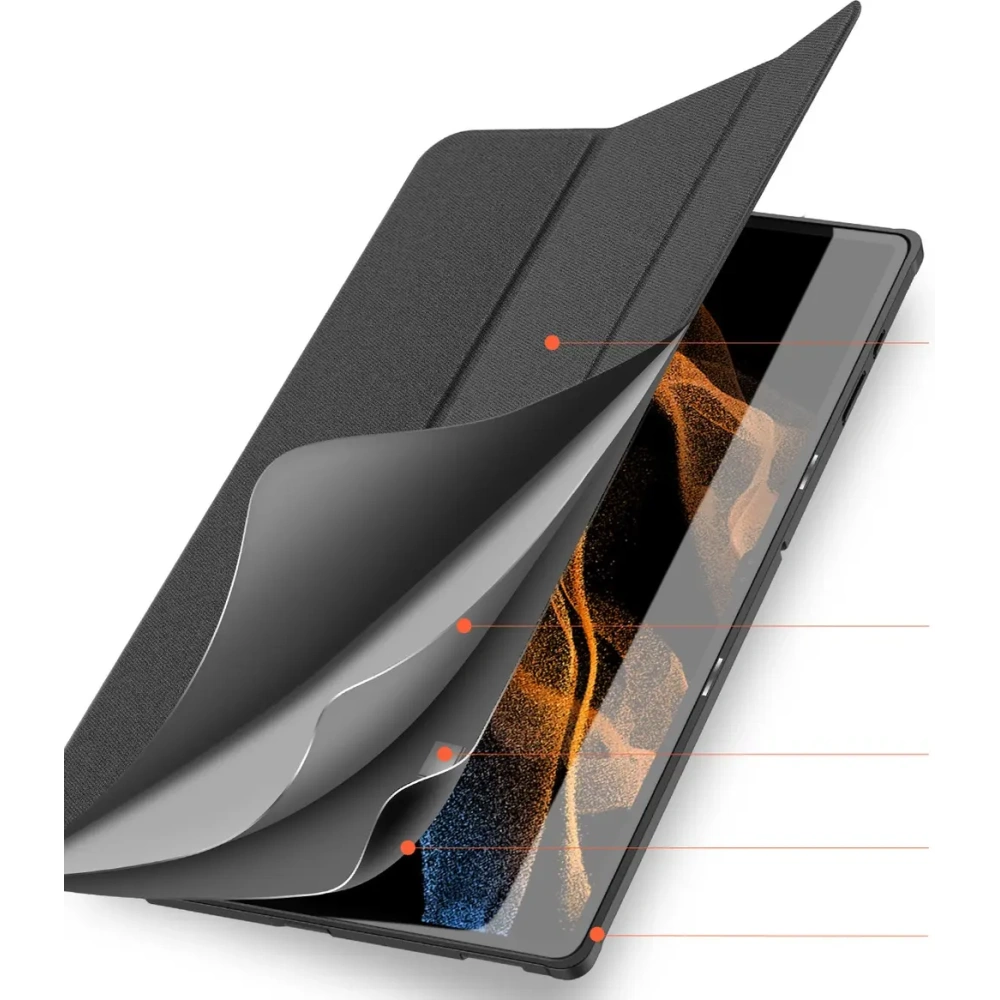 Hurtownia GSM - Etui DUX DUCIS Domo Smart Sleep Samsung Galaxy Tab S8 Ultra / S9 Ultra černé - DDS2015 - {ean13} - Hurt