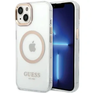 Hurtownia GSM - Guess GUHMP15MHTRMD Apple iPhone 15 Plus / 14 Plus husă din metal cu margine Magsafe aurie - GUE4197 - {ean13} - Hurt