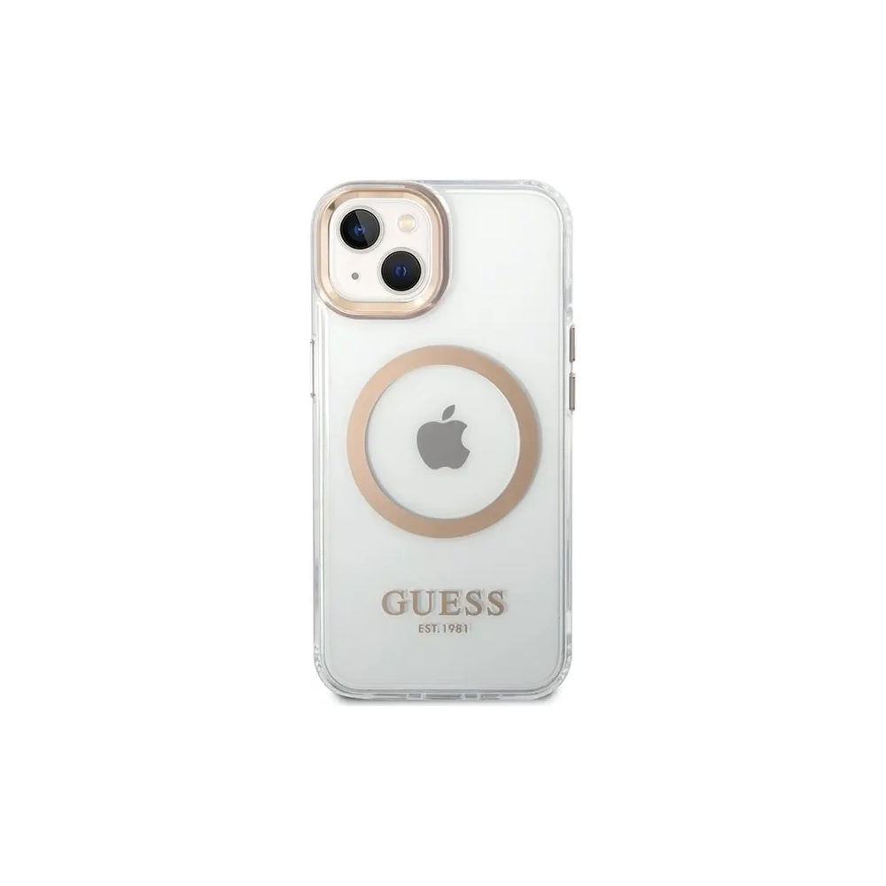 Hurtownia GSM - Guess GUHMP15MHTRMD Apple iPhone 15 Plus / 14 Plus husă din metal cu margine Magsafe aurie - GUE4197 - {ean13} - Hurt