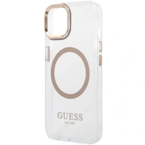 Wholesale Guess GUHMP15MHTRMD Apple iPhone 15 Plus / 14 Plus hardcase Metal Outline Magsafe gold - GUE4197 - {ean13} - Hurt