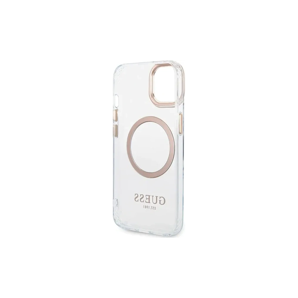 Hurtownia GSM - Guess GUHMP15MHTRMD Apple iPhone 15 Plus / 14 Plus husă din metal cu margine Magsafe aurie - GUE4197 - {ean13} - Hurt