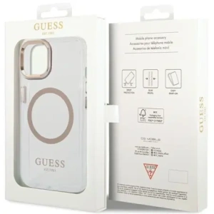 Wholesale Guess GUHMP15MHTRMD Apple iPhone 15 Plus / 14 Plus hardcase Metal Outline Magsafe gold - GUE4197 - {ean13} - Hurt