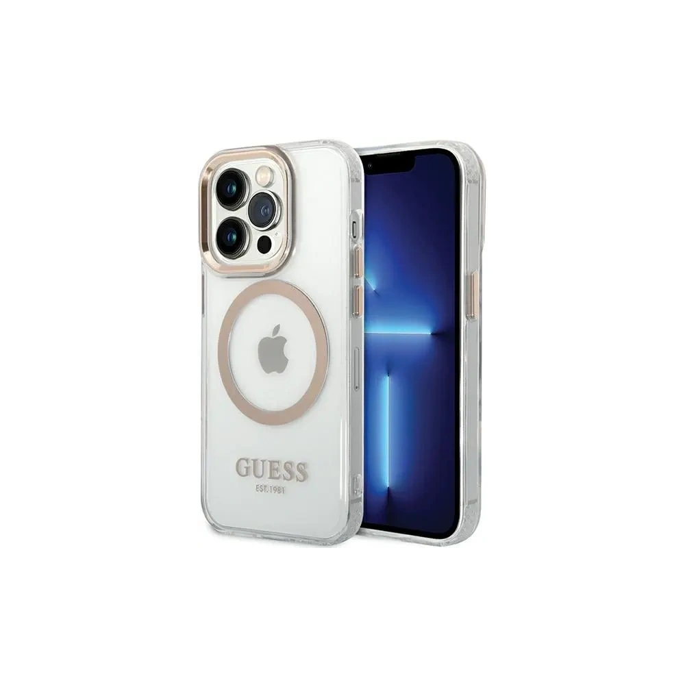 Hurtownia GSM - Guess GUHMP15XHTRMD Apple iPhone 15 Pro Max Hardcase Metal Outline Magsafe gold - GUE4199 - {ean13} - Hurt