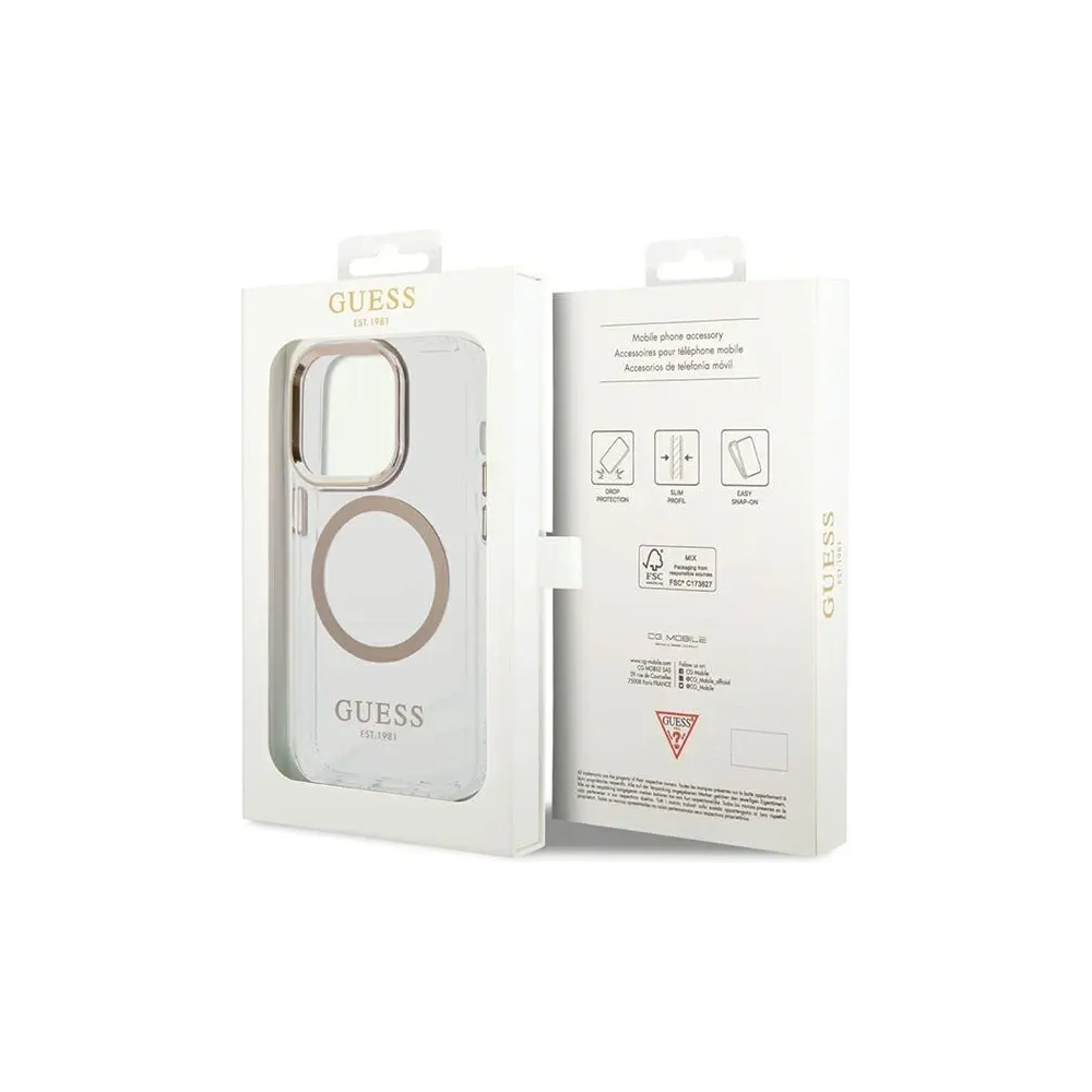 Hurtownia GSM - Guess GUHMP15XHTRMD Apple iPhone 15 Pro Max Hardcase Metal Outline Magsafe gold - GUE4199 - {ean13} - Hurt