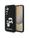 Karl Lagerfeld KLHCS24FE3DRKCNK Samsung Galaxy S24 FE kemény hátlap 3D gumi Karl&Choupette fekete