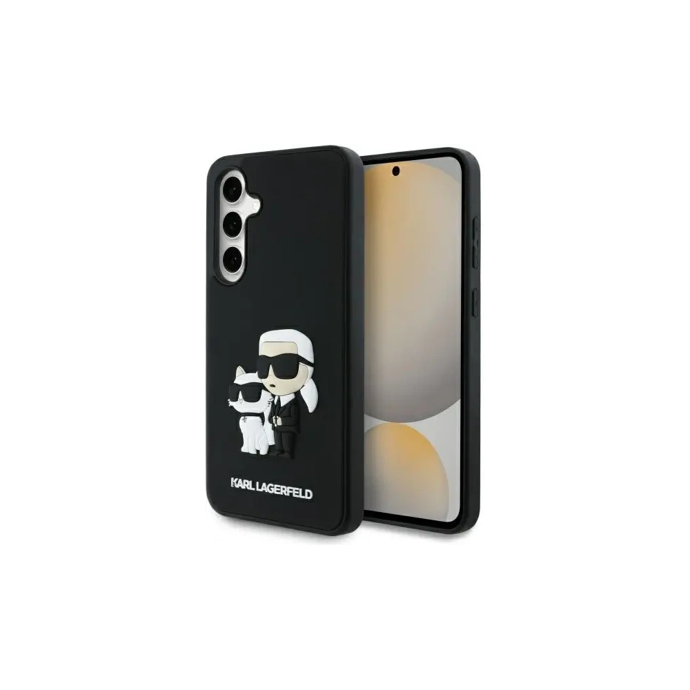 Hurtownia GSM - Etui Karl Lagerfeld KLHCS24FE3DRKCNK Samsung Galaxy S24 FE hardcase 3D Rubber Karl&Choupette černý/black - KLD21834 - {ean13} - Hurt