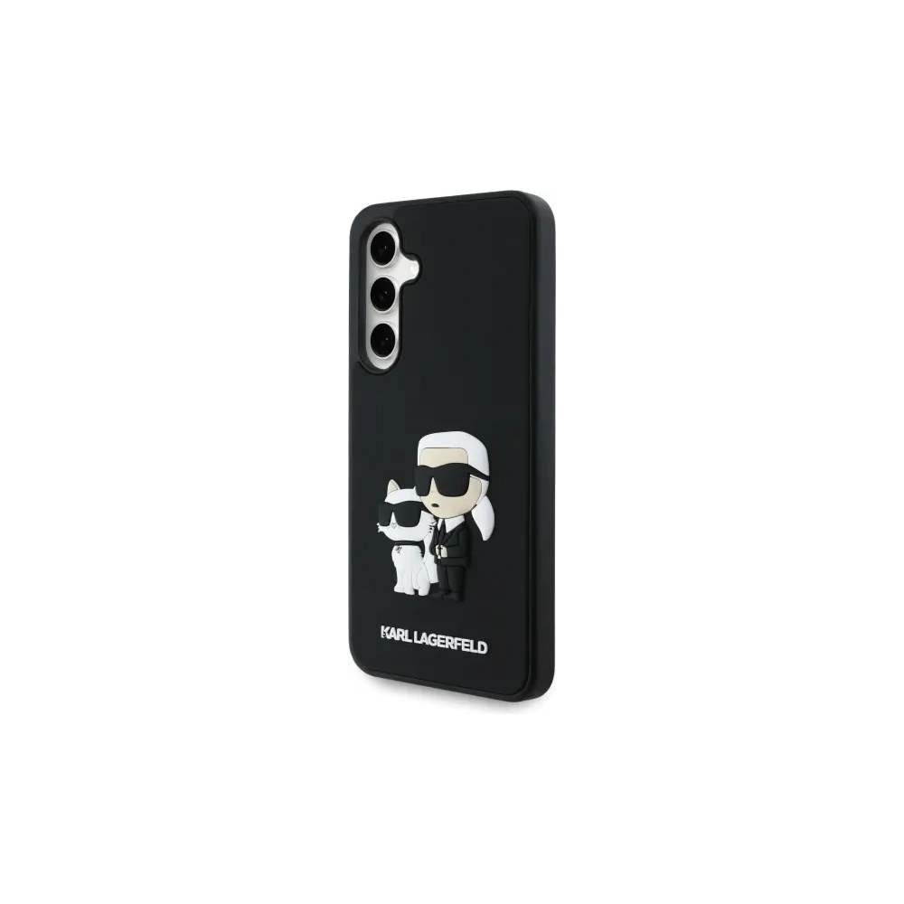 Hurtownia GSM - Etui Karl Lagerfeld KLHCS24FE3DRKCNK Samsung Galaxy S24 FE hardcase 3D Rubber Karl&Choupette černý/black - KLD21834 - {ean13} - Hurt