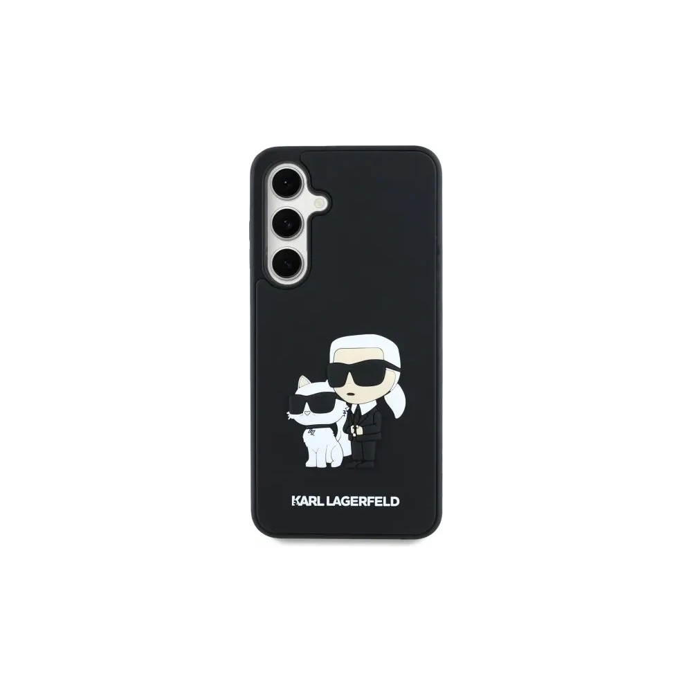 Hurtownia GSM - Etui Karl Lagerfeld KLHCS24FE3DRKCNK Samsung Galaxy S24 FE hardcase 3D Rubber Karl&Choupette černý/black - KLD21834 - {ean13} - Hurt