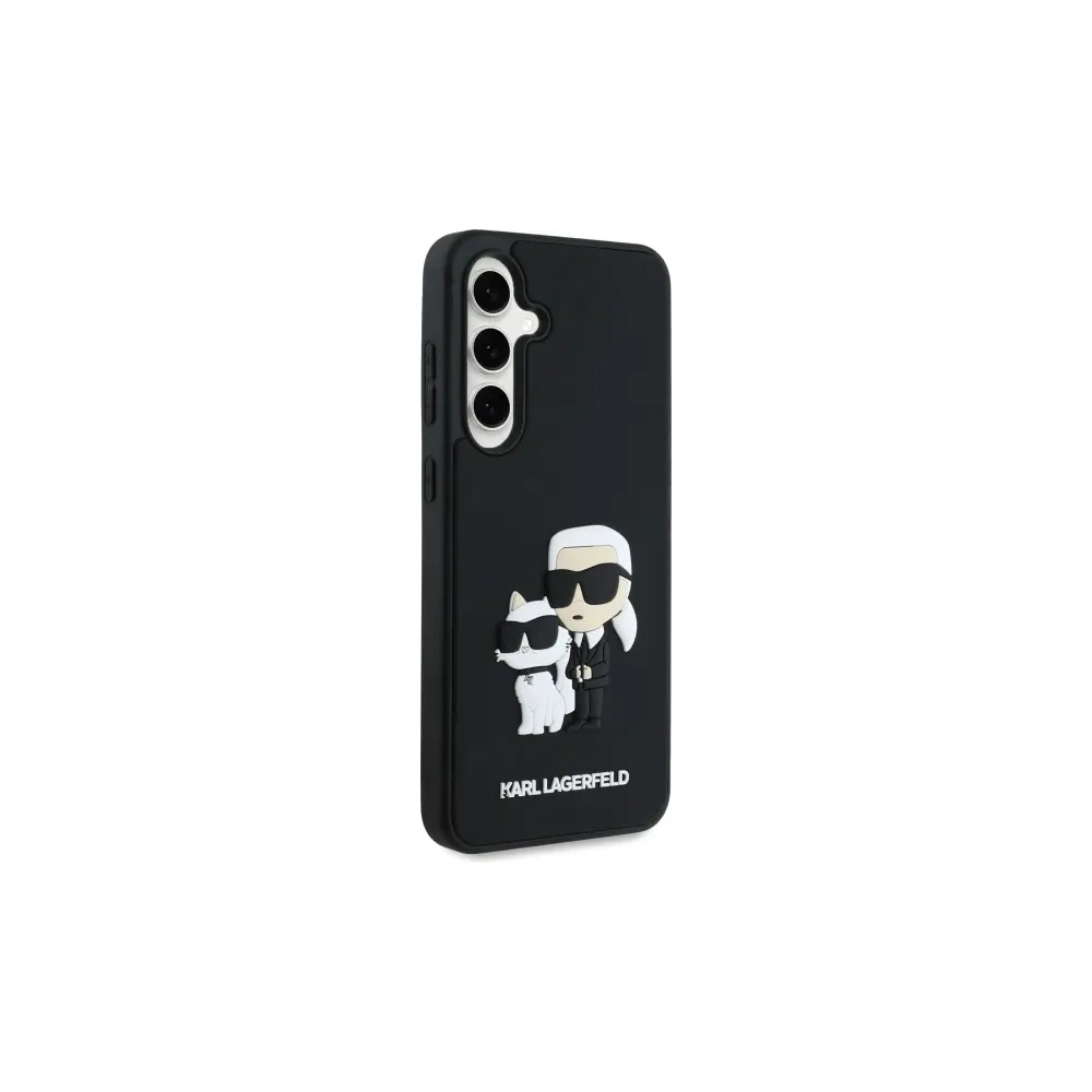 Hurtownia GSM - Etui Karl Lagerfeld KLHCS24FE3DRKCNK Samsung Galaxy S24 FE hardcase 3D Rubber Karl&Choupette černý/black - KLD21834 - {ean13} - Hurt