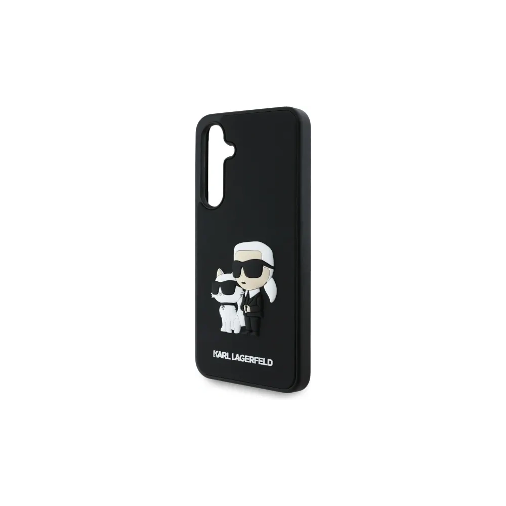Hurtownia GSM - Etui Karl Lagerfeld KLHCS24FE3DRKCNK Samsung Galaxy S24 FE hardcase 3D Rubber Karl&Choupette černý/black - KLD21834 - {ean13} - Hurt