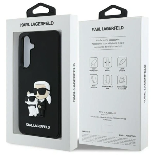 Etui Karl Lagerfeld KLHCS24FE3DRKCNK Samsung Galaxy S24 FE hardcase 3D Rubber Karl&Choupette czarny/black