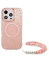 Hurtownia GSM - Guess GUHMP16XHCPOFPP Apple iPhone 16 Pro Max carcasă rigidă IML Flori Allover Electro cu curea din perlă MagSafe roz - GUE4201 - {ean13} - Hurt