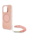 Hurtownia GSM - Guess GUHMP16XHCPOFPP Apple iPhone 16 Pro Max carcasă rigidă IML Flori Allover Electro cu curea din perlă MagSafe roz - GUE4201 - {ean13} - Hurt