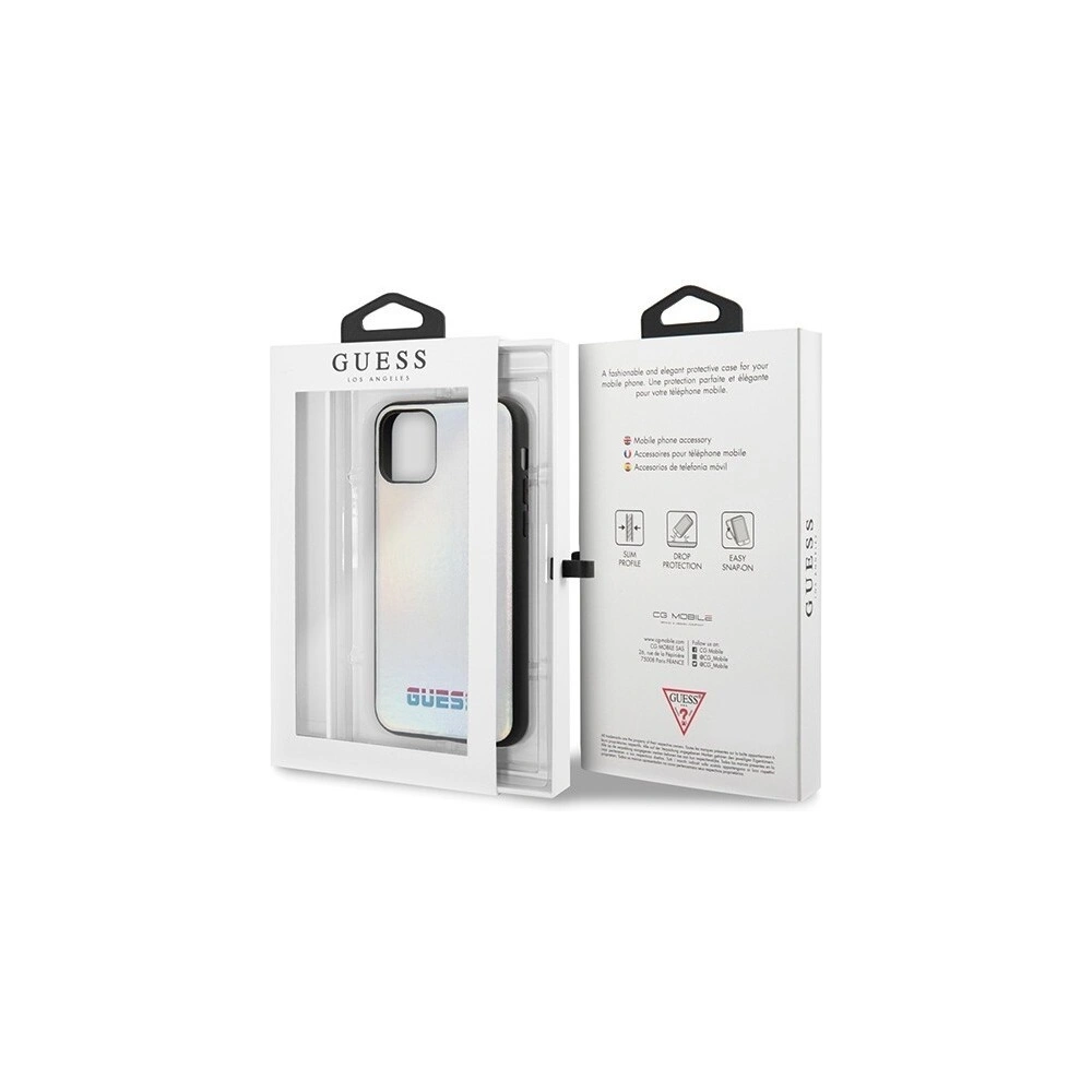 Wholesale Guess GUHCN58BLD iPhone 11 Pro silver hard case Iridescent - GUE420SLV - {ean13} - Hurt