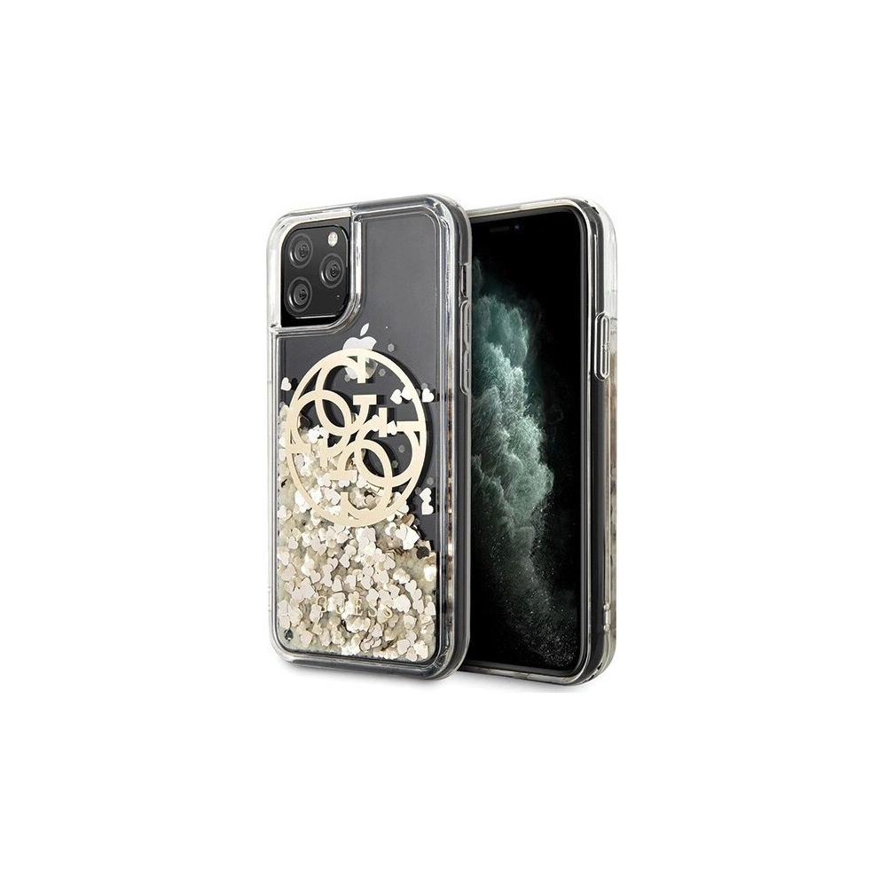 Hurtownia GSM - Etui Guess GUHCN58LGGITDGO Apple iPhone 11 Pro złoty/gold hard case Circle Liquid Glitter - GUE422GLD - {ean13} - Hurt