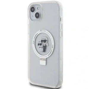 Wholesale Karl Lagerfeld KLHMP15MHMRSKCH Apple iPhone 15 Plus / 14 Plus hardcase Ring Stand Karl&Choupettte MagSafe white - KLD21836 - {ean13} - Hurt