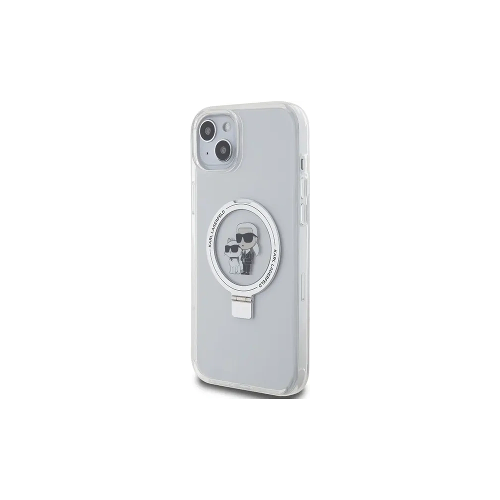 Hurtownia GSM - Karl Lagerfeld KLHMP15MHMRSKCH Apple iPhone 15 Plus / 14 Plus Hartschale Ring Stand Karl&Choupettte MagSafe weiß - KLD21836 - {ean13} - Hurt
